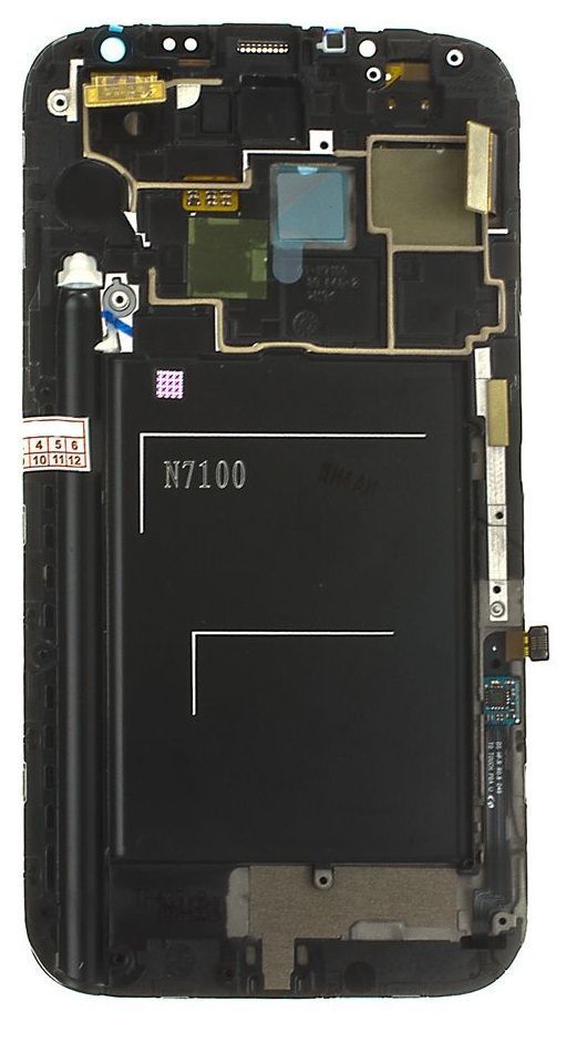 Дисплей для Samsung N7100 Galaxy Note 2 с рамкой белый 02397 фото