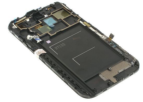 Дисплей для Samsung N7100 Galaxy Note 2 с рамкой белый 02397 фото