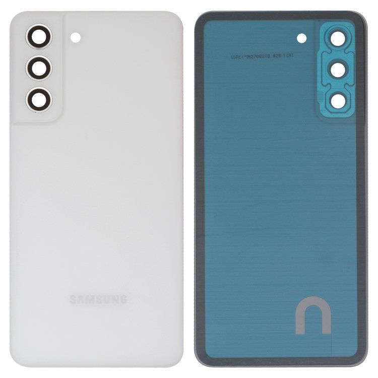 Задняя крышка для Samsung G990 Galaxy S21 FE 5G белая со стеклом камеры 33530 фото