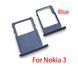 Держатель Sim-карты и карты памяти Nokia 3 TA-1020, синий, Tempered Blue, на 1 Sim-карту, комплект 2 шт. 16601 фото