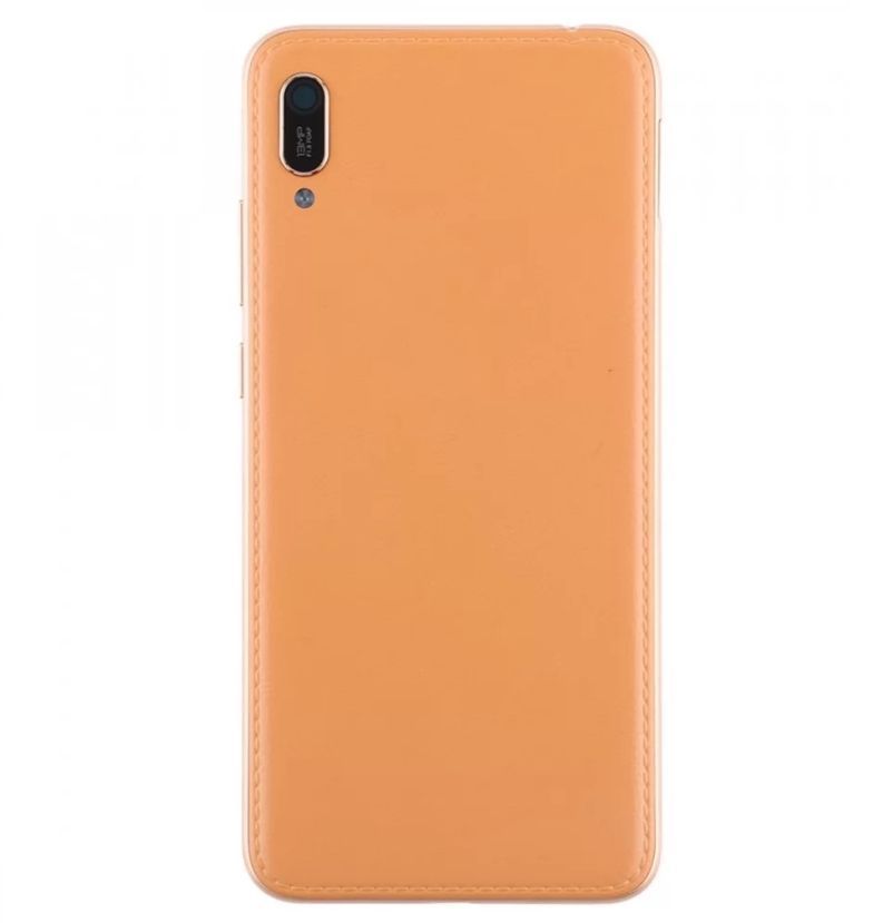 Задняя крышка Huawei Y6 2019 MRD-LX1 коричневая, без выреза под сканер отпечатка пальца 19174 фото